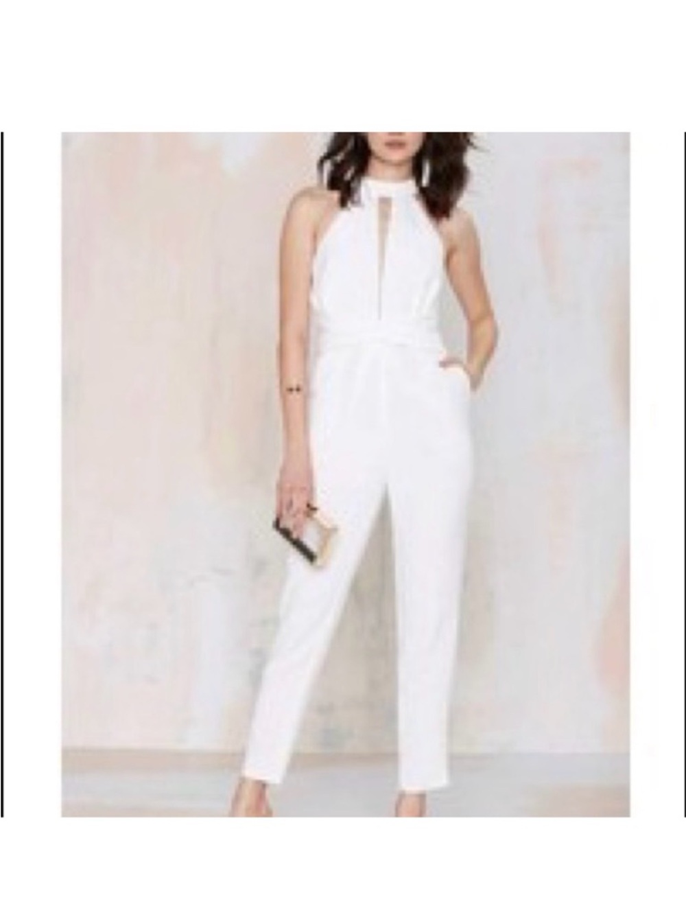 Cameo White Halter Neck Jumpsuit